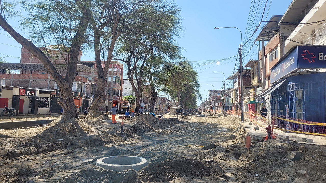 Obra en Av Grau se retrasa dos meses más y ahora terminará en mayo de este año