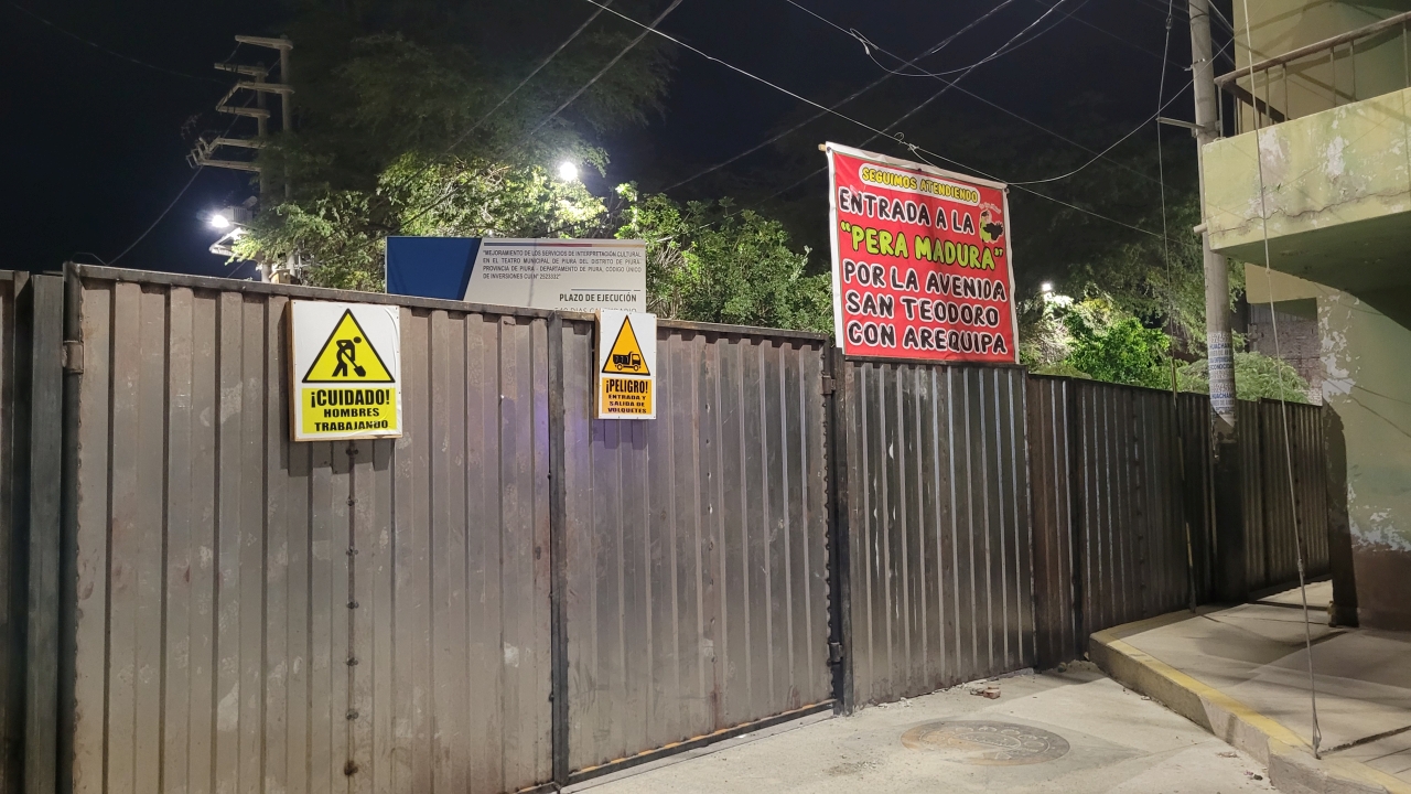 Teatro de Piura en obras: negocios cerrados y vecinos afectados 