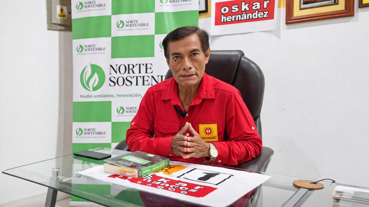 Candidato Óskar Hernández propone revolución agraria, seguridad y “muerte civil” a los corruptos