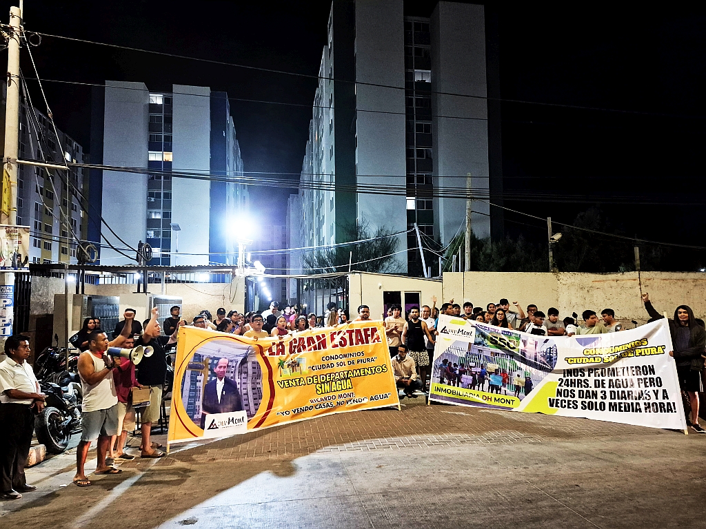 Vecinos protestan contra DH Mont en Piura